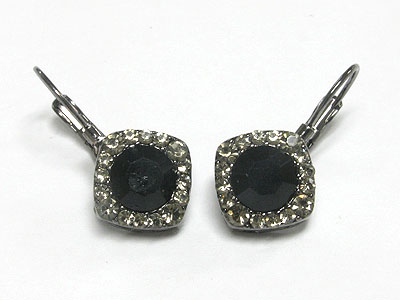 Crystal deco square earring