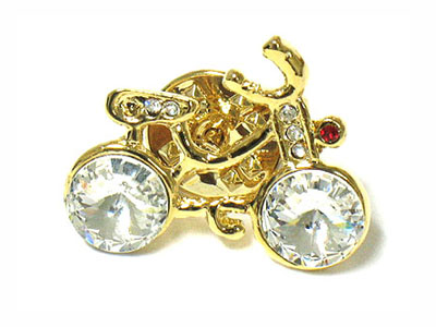 Crystal bicycle pin