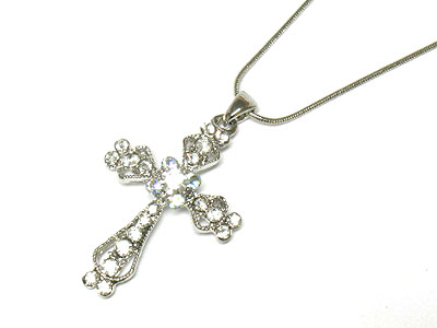 Crystal cross necklace