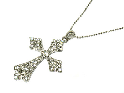 Crystal cross necklace