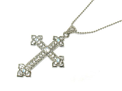 Crystal cross necklace