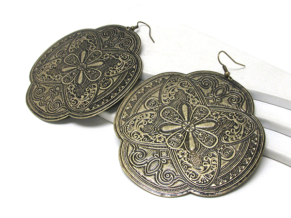 Large metal art earrings