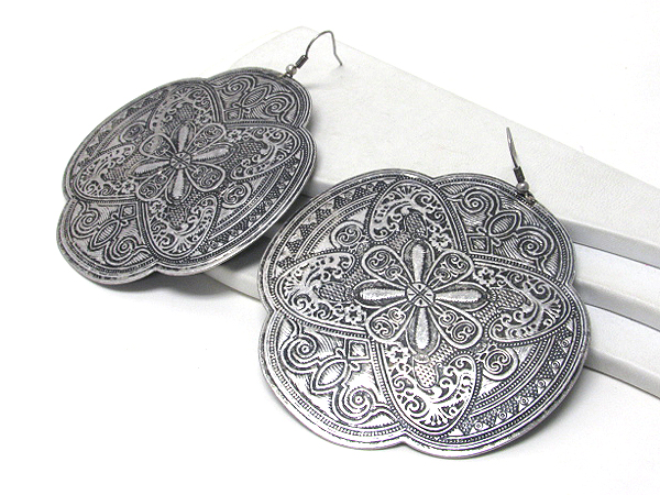 Large metal art earrings