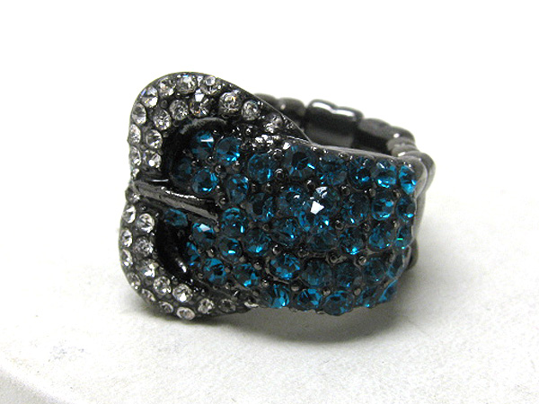 Crystal stud belt stretch ring