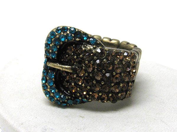 Crystal stud belt stretch ring