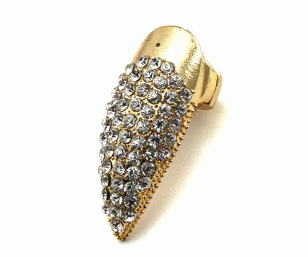 Crystal stud nail ring - stretchable