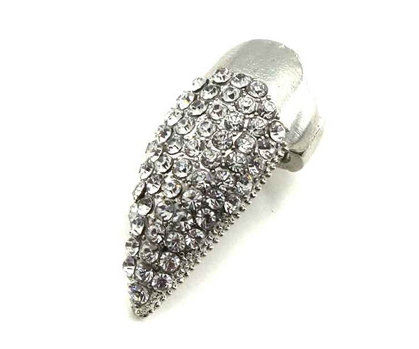 Crystal stud nail ring - stretchable