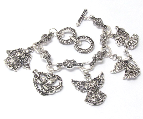 Guardian angel theme charm bracelet