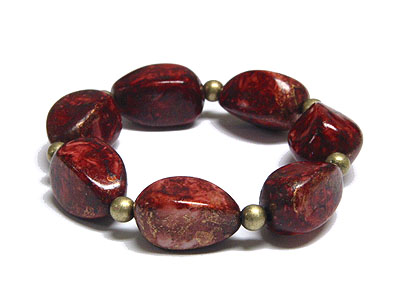 Patina beads stretch bracelet