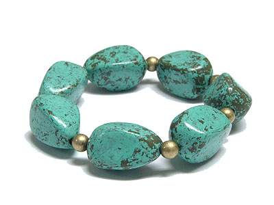 Patina beads stretch bracelet