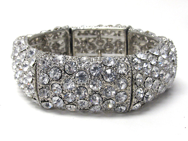 Crystal stud stretch bracelet