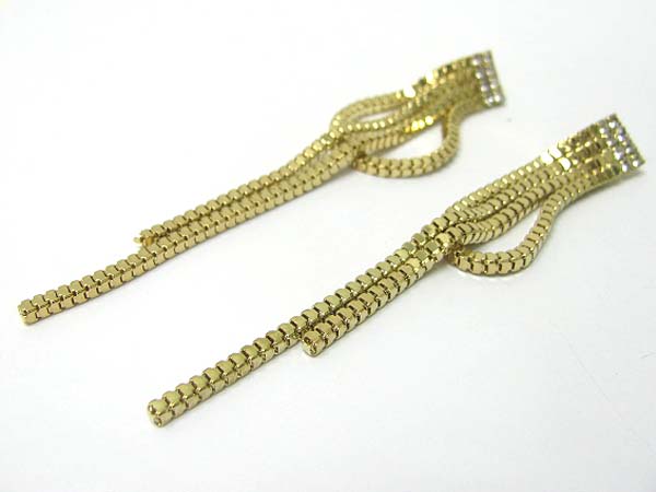 Tri snake chain dop earirng