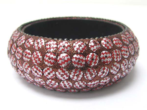 Glittering surface deco fashion bangle