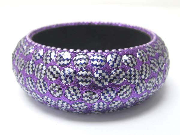 Glittering surface deco fashion bangle