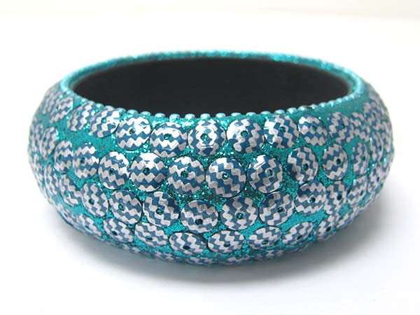 Glittering surface deco fashion bangle