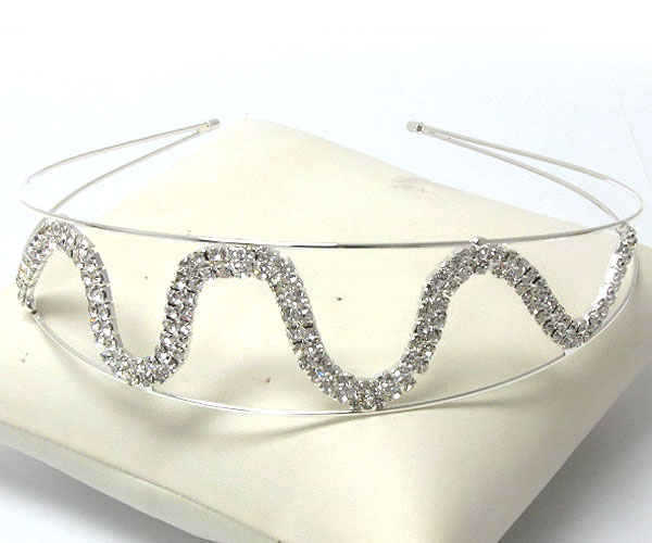 Rhinestone wave deco tiara