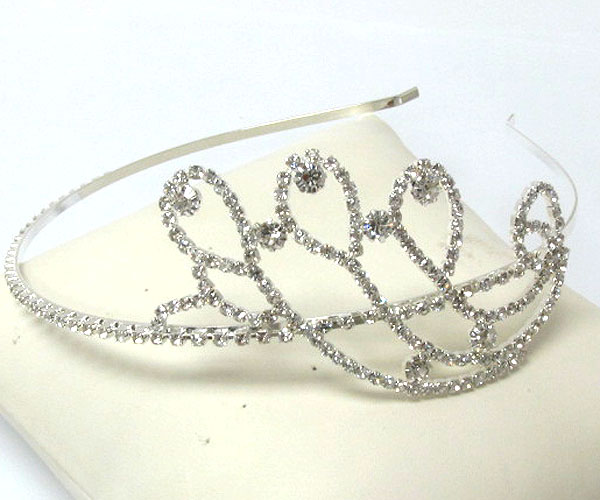 Rhinestone flower deco tiara