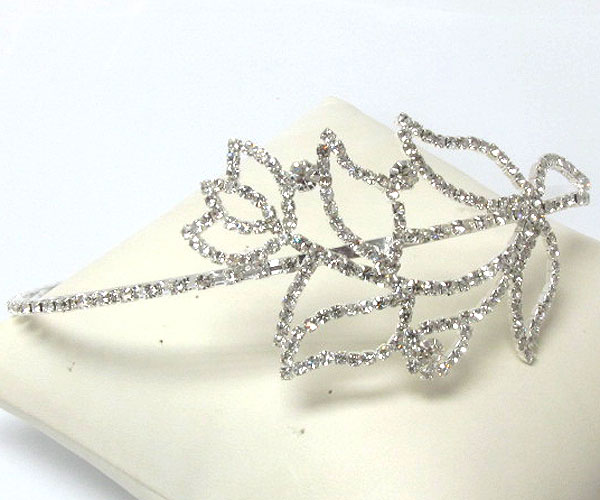 Rhinestone rose deco tiara