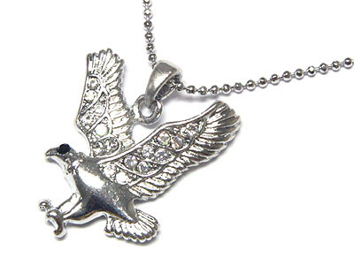 Crystal eagle necklace