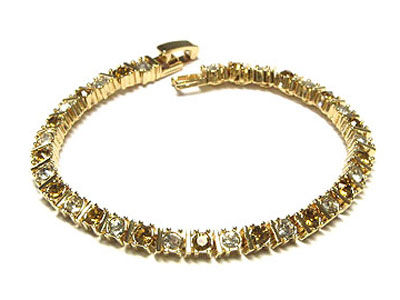 Crystal single line tennis bracelet