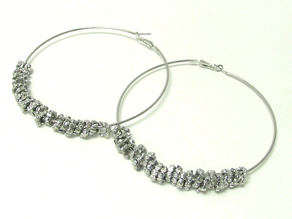 4 inch hoop crystal rondell basketball wives inspired earring - hoops