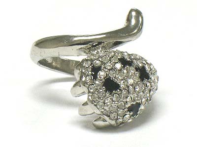 Crystal deco animal claw ring