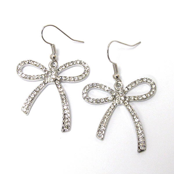 Crystal bow earring