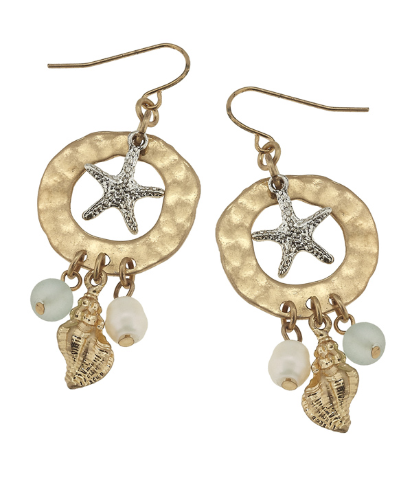 Handmade sealife theme earring - starfish