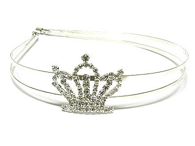 Crystal crown metal headband