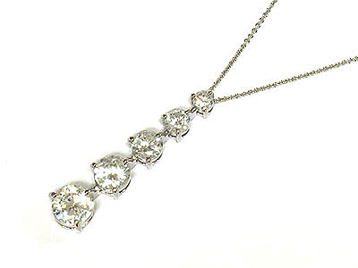 Multi crystal drop necklace