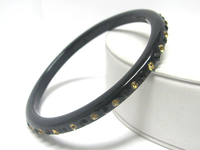 Single line crystal stud acrystal bangle