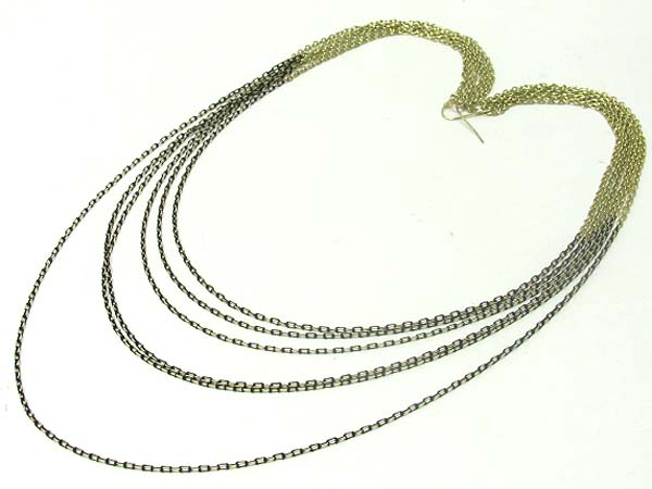 12 in super long two tone metal chain earlace