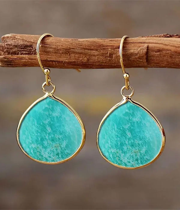 Turquoise teardrop earring