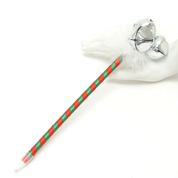 3 bell on top christmas long ball point pen