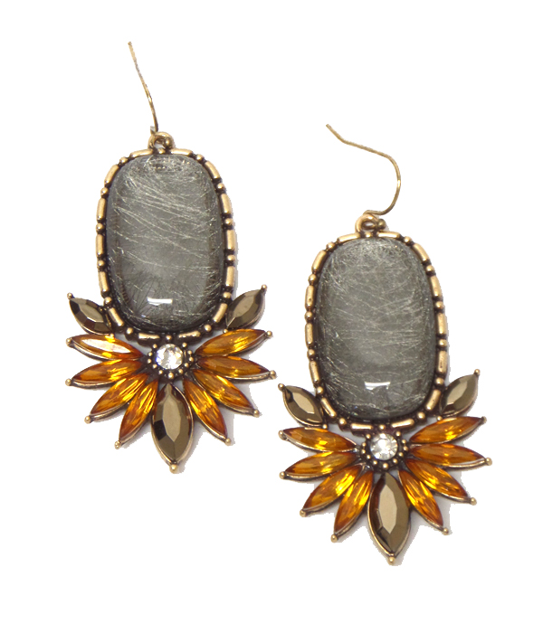 Fall vintage stone earring