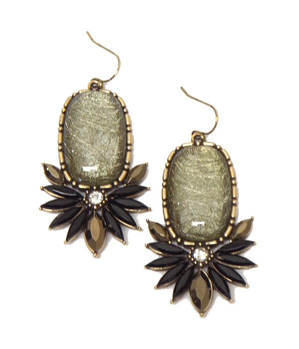 Fall vintage stone earring