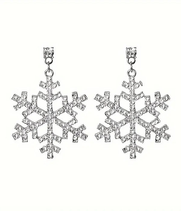 Crystal snowflake earring