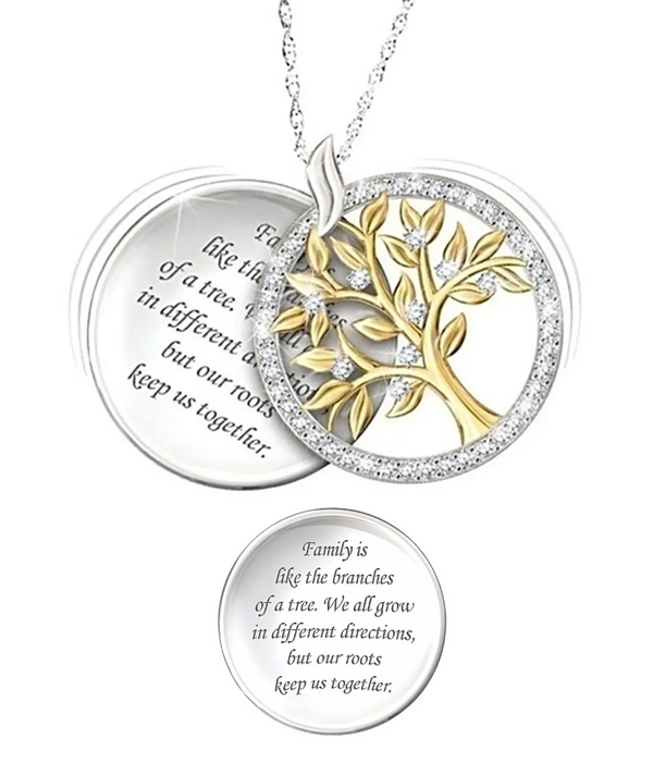 Religious inspiration tree of life necklace