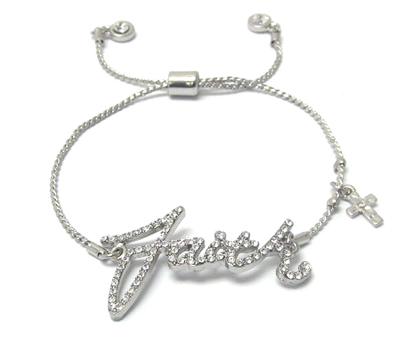 Crystal message bracelet