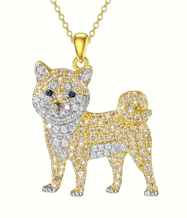 Pet lovers theme dog necklace - shiba