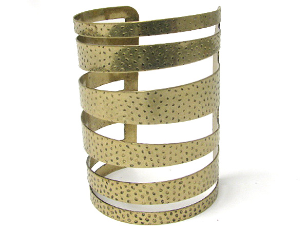 Wide metal art arm band or bracelet