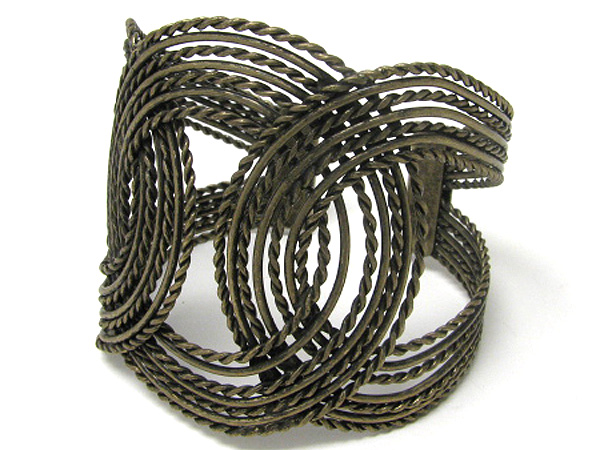 Multi twisted wire art bracelet