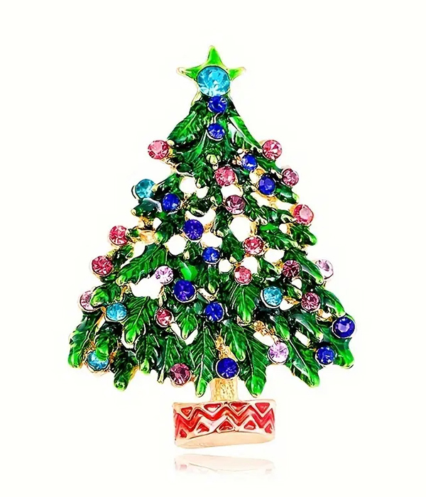 Christmas theme brooch - tree