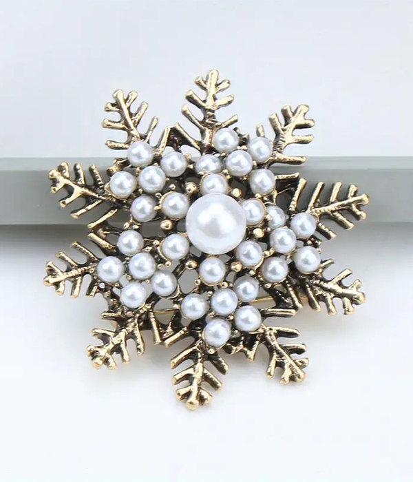 Christmas theme brooch - snowflake