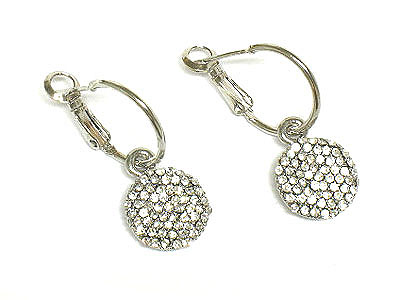 Dense crystal disk earring