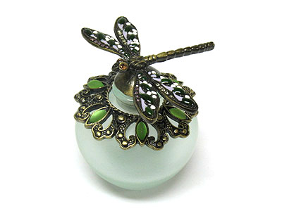 Crystal deco dragonfly perfume bottle