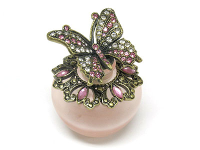 Crystal deco butterfly perfume bottle