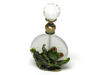 Crystal deco frog perfume bottle