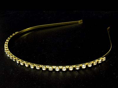 Rhinestone single line metal headband