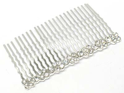 Crystal two line hair comb